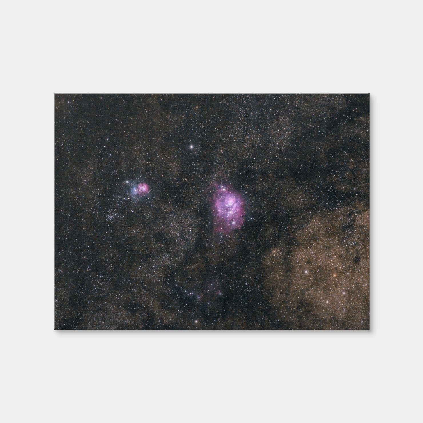 AUTO-MOCKUP WHITE | Lagoon and Trifid Nebula | 1 Piece | Gallery Wrap Canvas | group=4x3