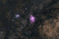 Lagoon and Trifid nebula Wall Art
