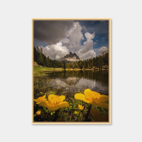 Lake Antorno Wall Art — Framed Canvas Format preview