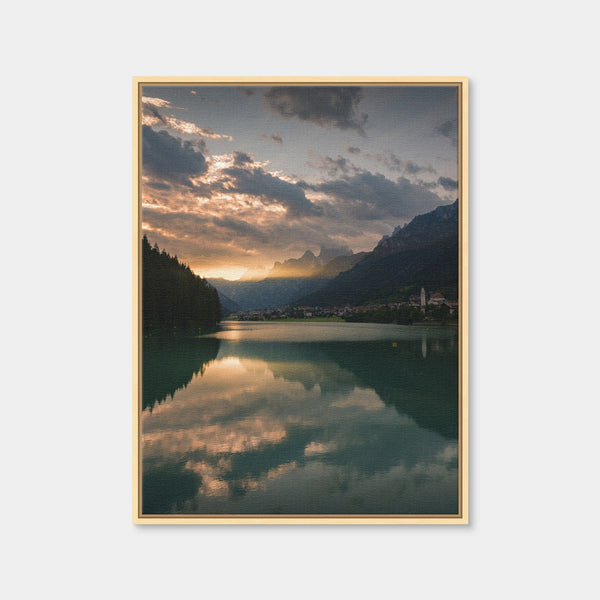 Lake Auronzo Wall Art — Framed Canvas Format preview