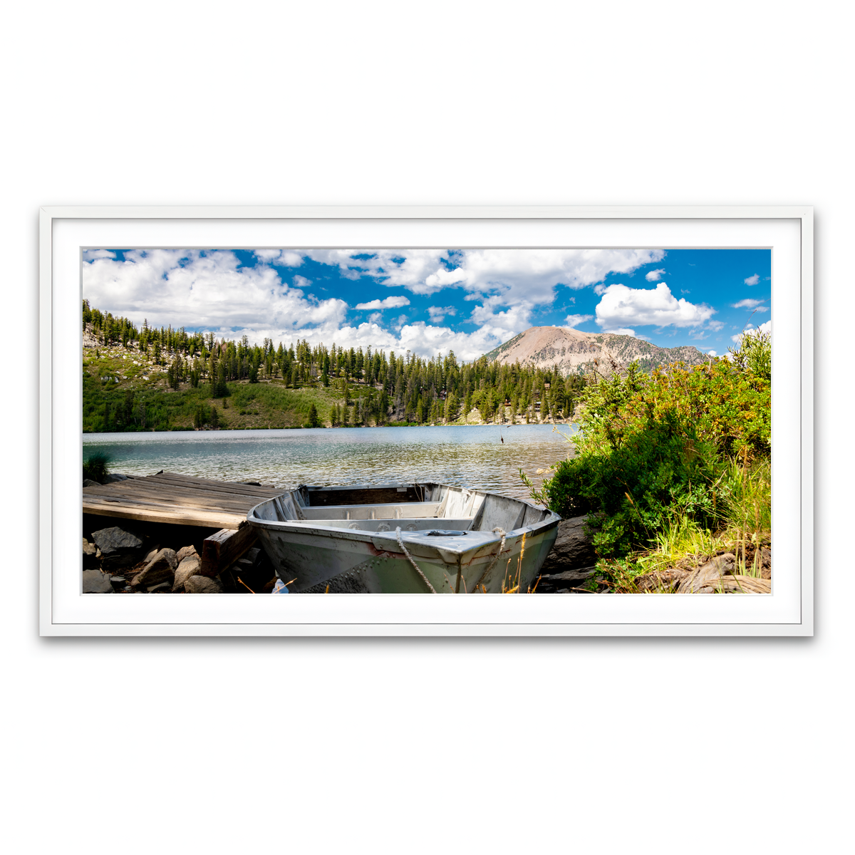 Framed Print 2x1 White