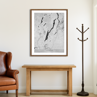 AUTO-MOCKUP ROOM | Lake George Map 2 Wall Art