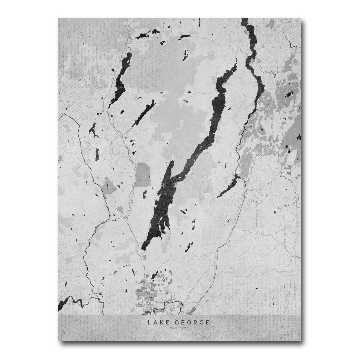 AUTO-MOCKUP WHITE | Lake George Map 2 | 1 Piece | Gallery Wrap Canvas | group=3x4