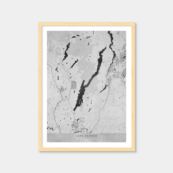Lake George Map 2 Wall Art — Framed Print Format preview