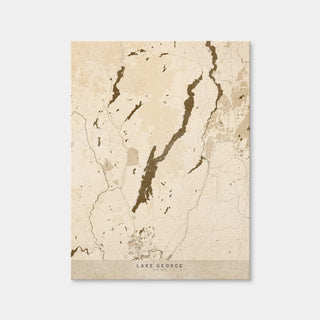 AUTO-MOCKUP WHITE | Lake George Map | 1 Piece | Gallery Wrap Canvas | group=3x4