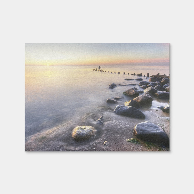AUTO-MOCKUP WHITE | Lake Michigan Shore at Sunrise | 1 Piece | Gallery Wrap Canvas | group=4x3