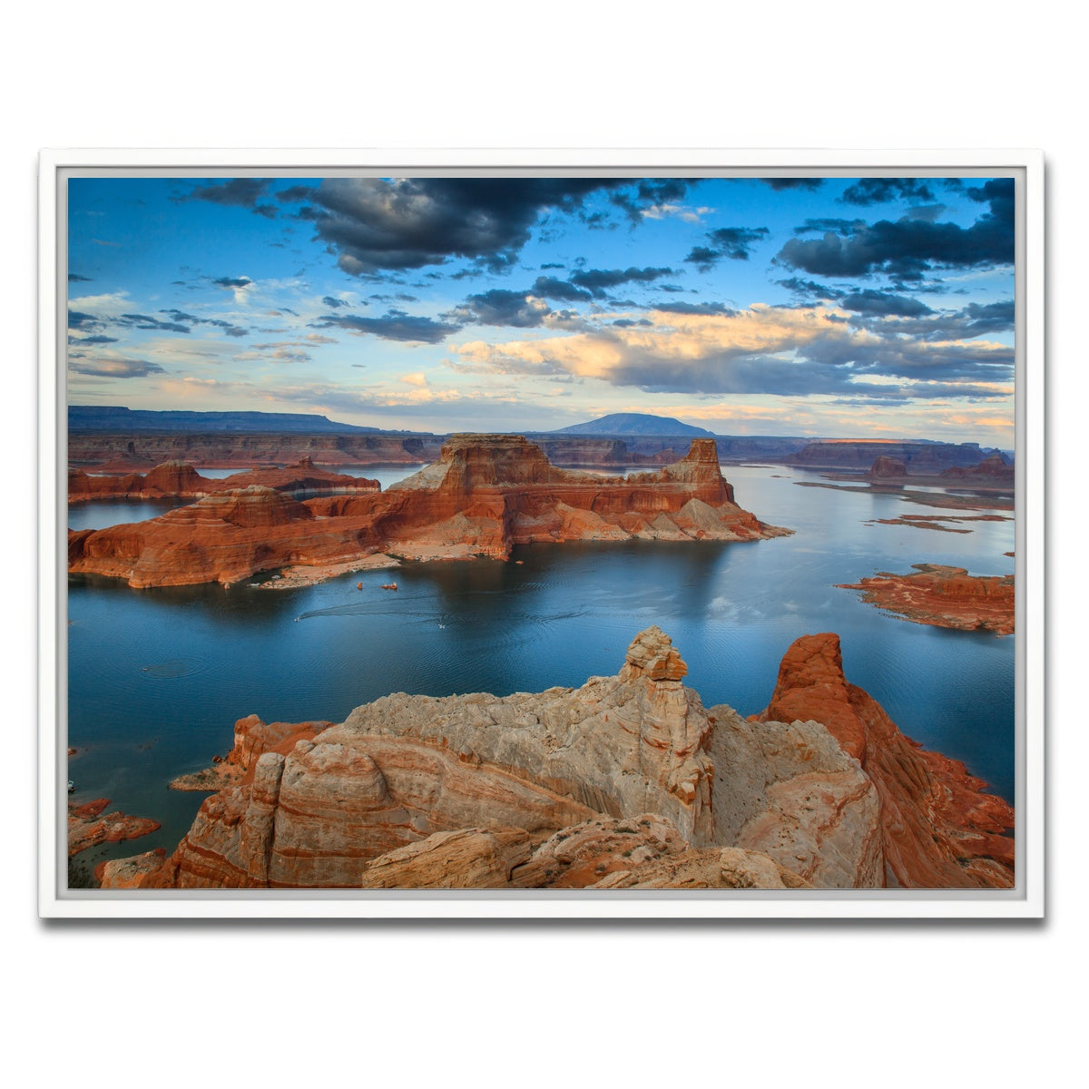 AUTO-MOCKUP WHITE | Lake Powell from Alstrom Point | 1 Piece | White Framed Canvas | group=4x3