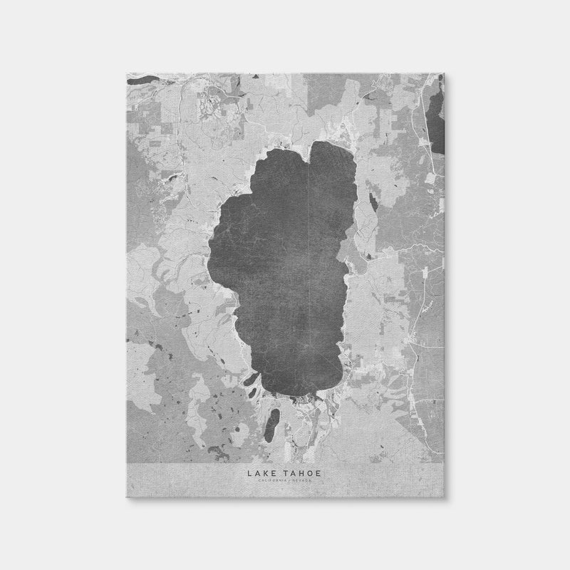 AUTO-MOCKUP WHITE | Lake Tahoe Map 2 | 1 Piece | Gallery Wrap Canvas | group=3x4