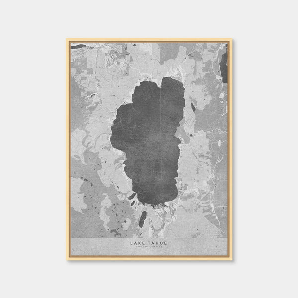 Lake Tahoe Map 2 Wall Art — Framed Canvas Format preview