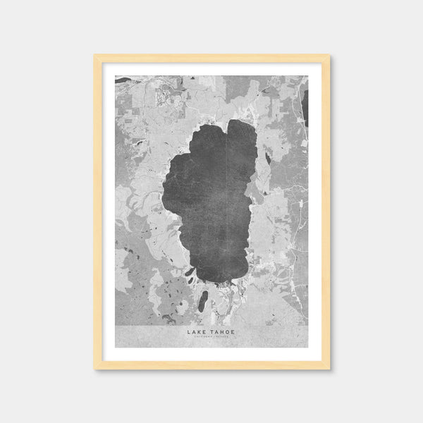 Lake Tahoe Map 2 Wall Art — Framed Print Format preview