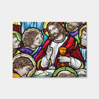 AUTO-MOCKUP WHITE | Last Supper Stained Glass | 1 Piece | Gallery Wrap | group=4x3