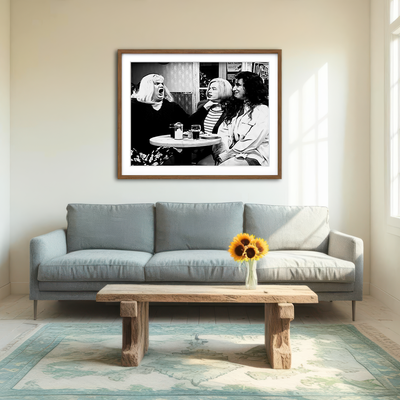 AUTO-MOCKUP ROOM | Lay Off Me I'm Starving Grayscale Wall Art