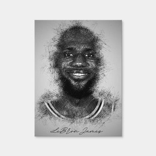 AUTO-MOCKUP WHITE | LeBron James | 1 Piece | Gallery Wrap Canvas | group=3x4