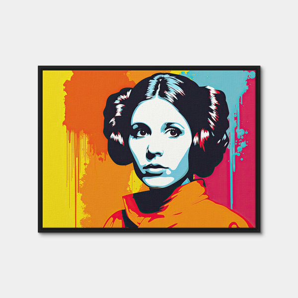 Leia Warhol Style Wall Art — Framed Canvas Format preview