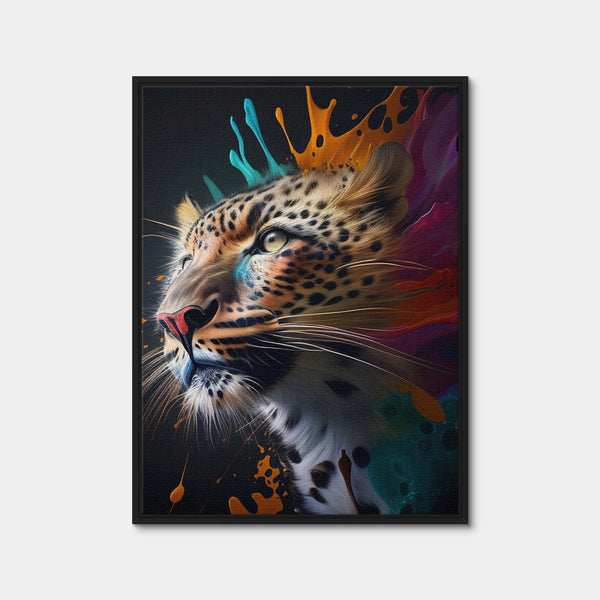 Leopard Portrait Wall Art — Framed Canvas Format preview