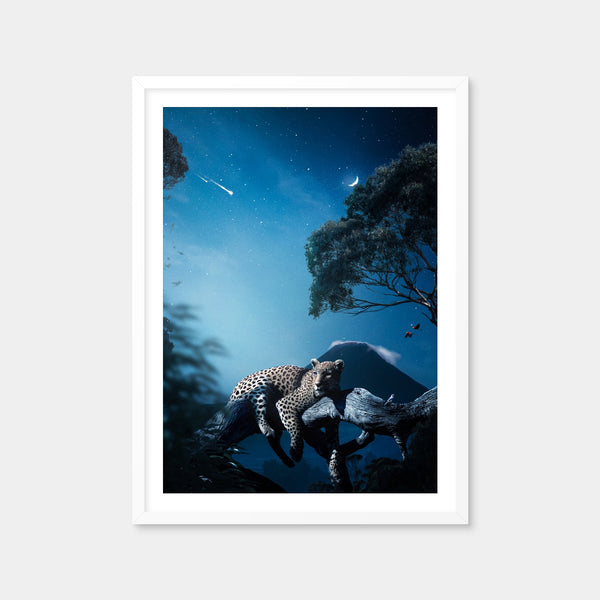Leopard in the Night Wall Art — Framed Print Format preview