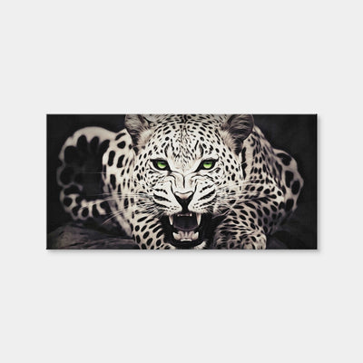 AUTO-MOCKUP WHITE | Leopard with Green Eyes | 1 Piece | Gallery Wrap Canvas | group=2x1