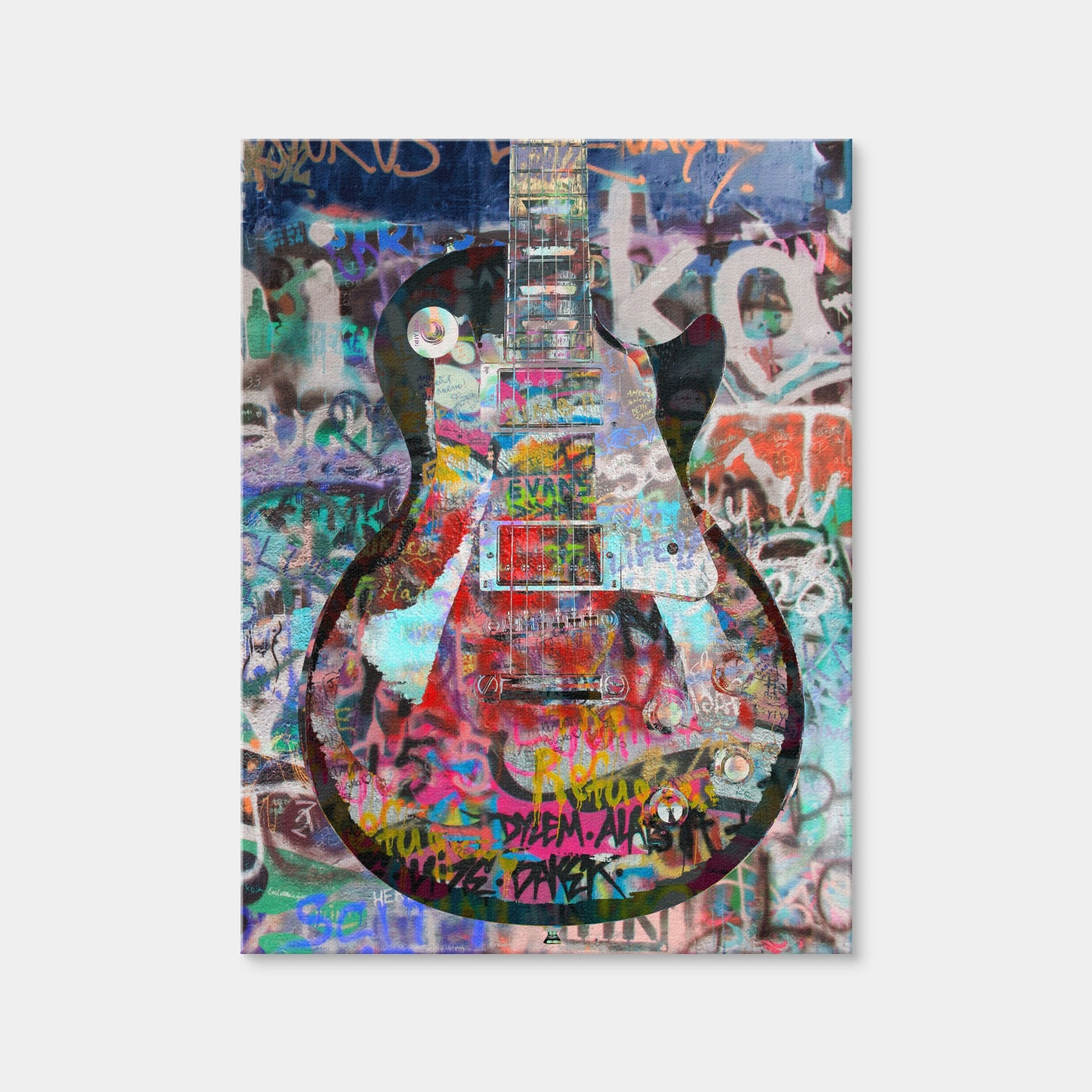 AUTO-MOCKUP WHITE | Les Paul Graffiti | 1 Piece | Gallery Wrap Canvas | group=3x4