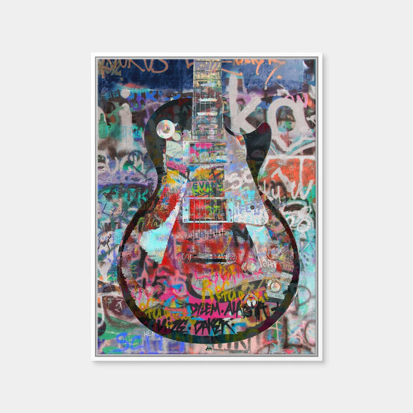 Les Paul Graffiti Wall Art — Framed Canvas Format preview