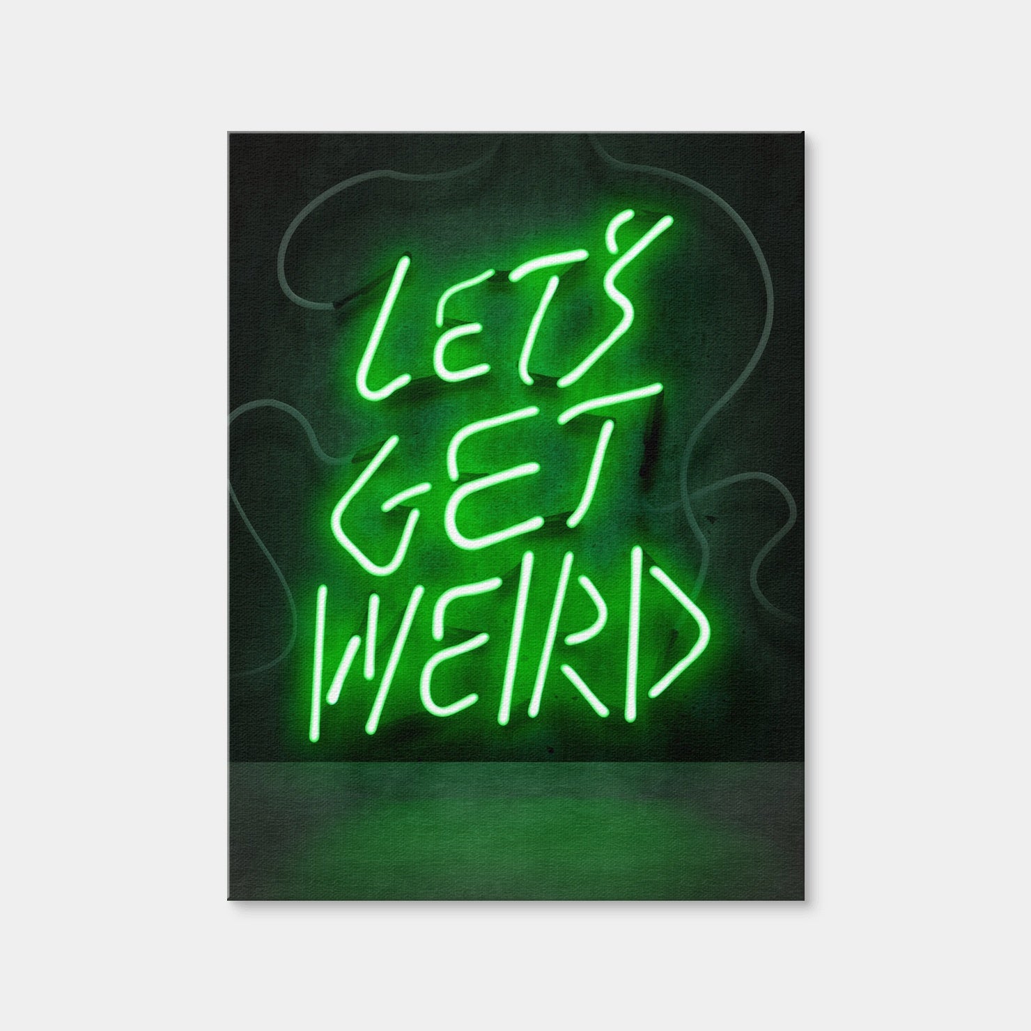 AUTO-MOCKUP WHITE | Let's Get Weird | 1 Piece | Gallery Wrap Canvas | group=3x4