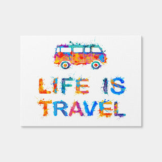 AUTO-MOCKUP WHITE | Life is Travel | 1 Piece | Gallery Wrap Canvas | group=4x3