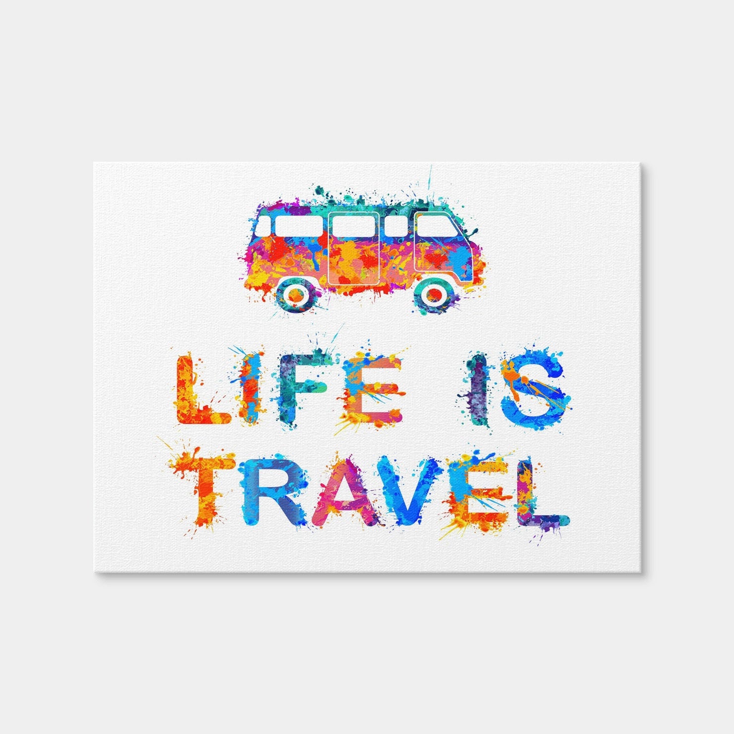 AUTO-MOCKUP WHITE | Life is Travel | 1 Piece | Gallery Wrap Canvas | group=4x3