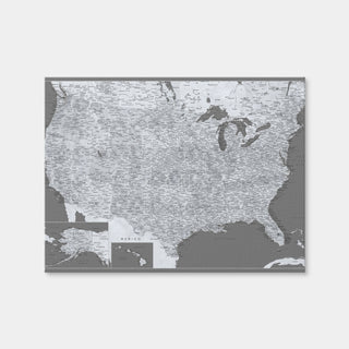 AUTO-MOCKUP WHITE | Light US Map | 1 Piece | Gallery Wrap Canvas | group=4x3