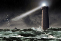 Lighthouse Lightning Wall Art