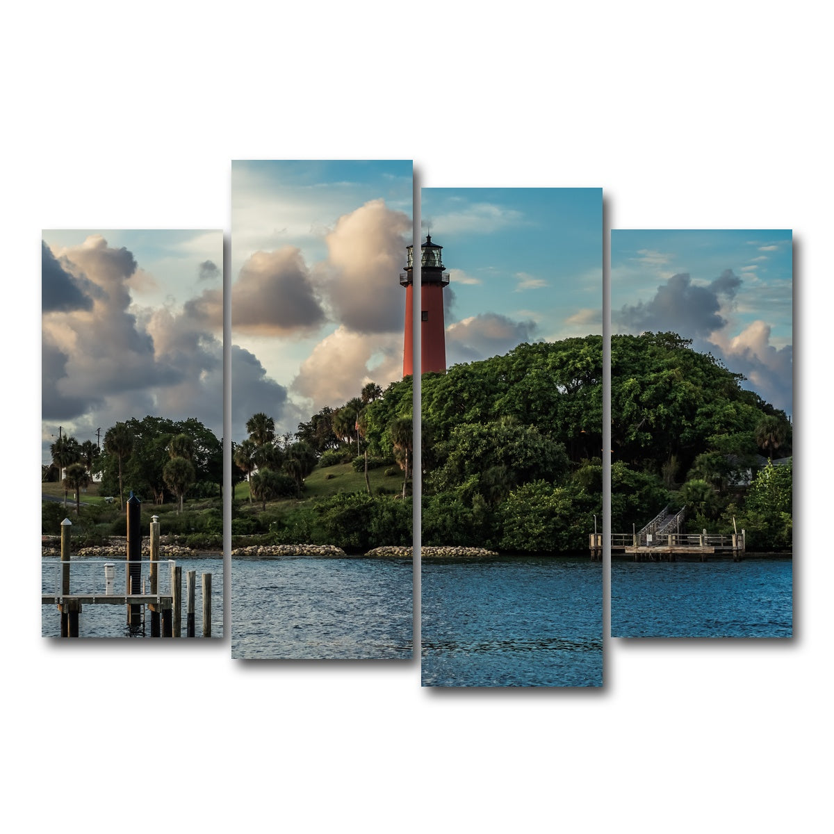 AUTO-MOCKUP WHITE | Lighthouse in Jupiter Florida | 4 Piece | Gallery Wrap Canvas | group=4_normal