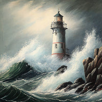 Lighthouse of the Stormy Coast Wall Art