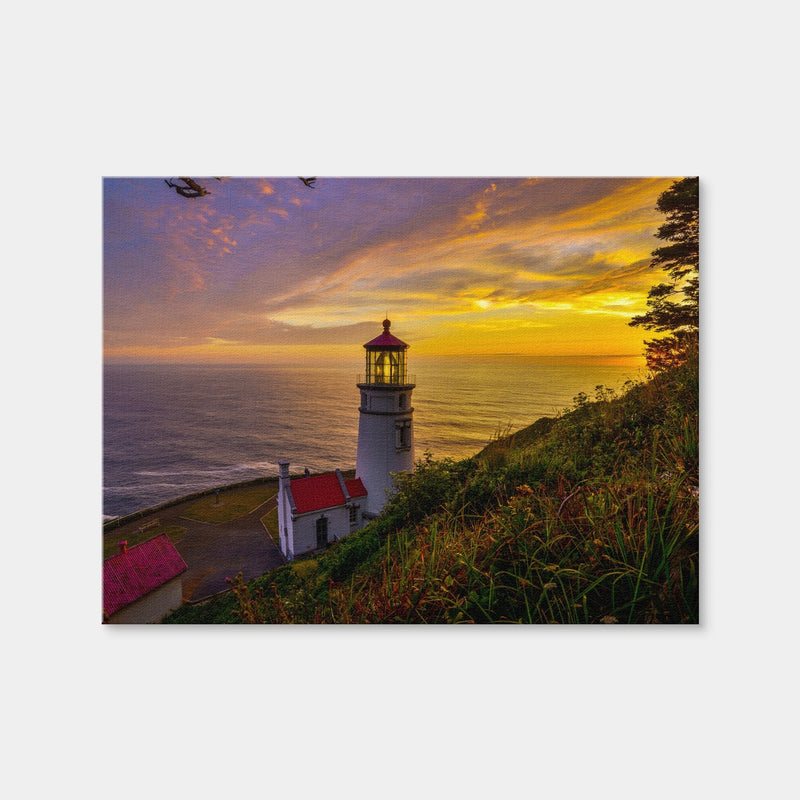 AUTO-MOCKUP WHITE | Lighthouse on Oregon Coast | 1 Piece | Gallery Wrap Canvas | group=4x3