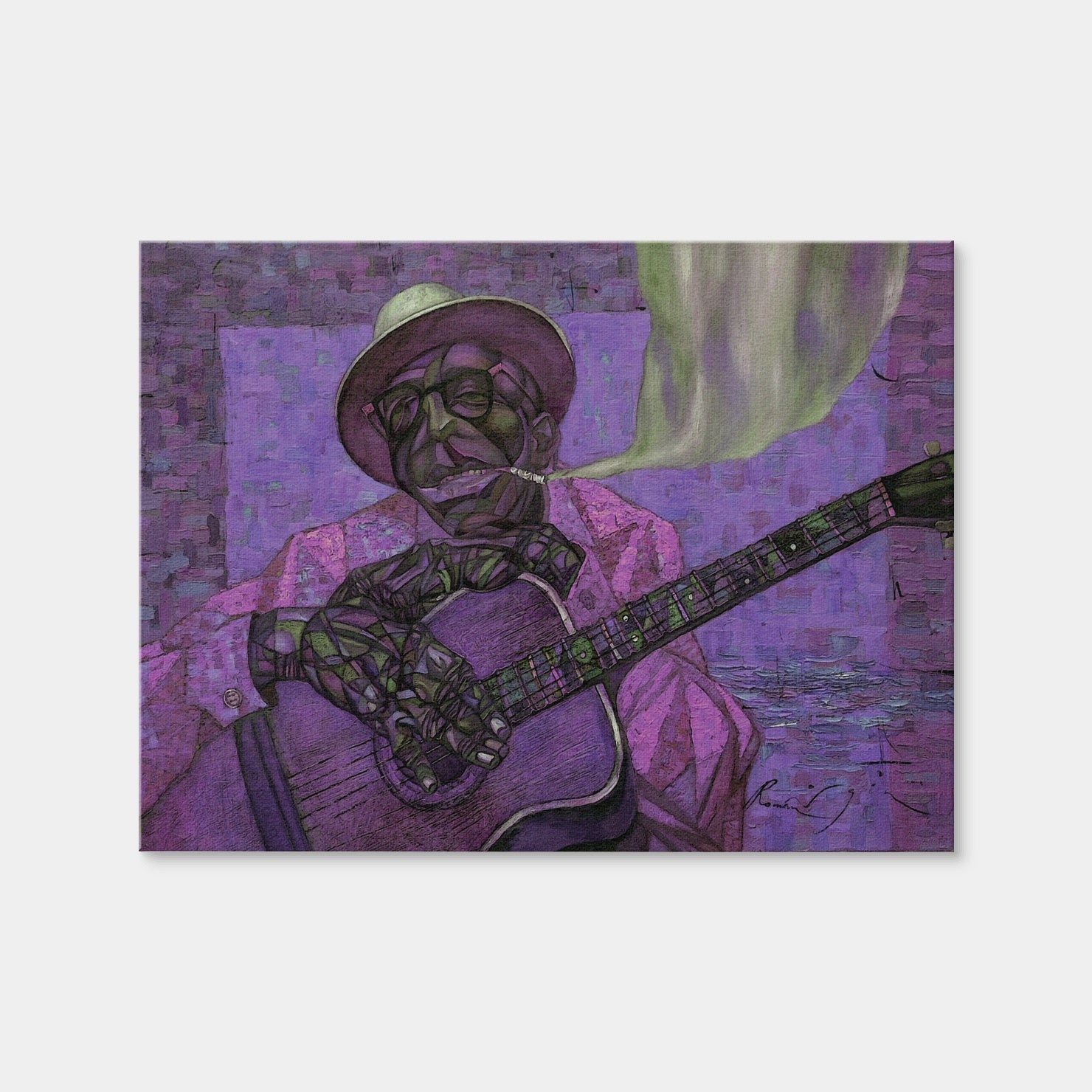 AUTO-MOCKUP WHITE | Lightnin` Hopkins | 1 Piece | Gallery Wrap Canvas | group=4x3