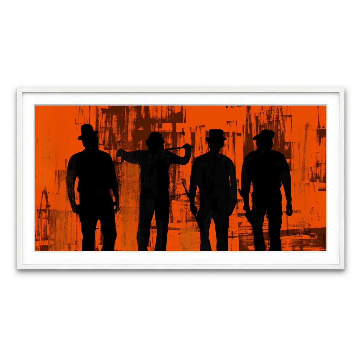 Framed Print 2x1 White