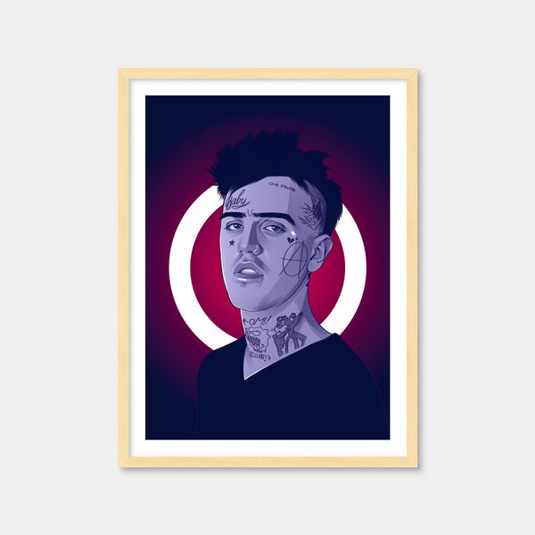 Lil Peep Blue Wall Art — Framed Print Format preview