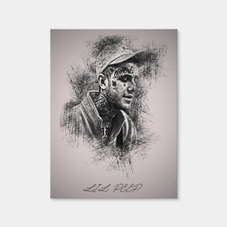 AUTO-MOCKUP WHITE | Lil Peep Sketch | 1 Piece | Gallery Wrap Canvas | group=3x4