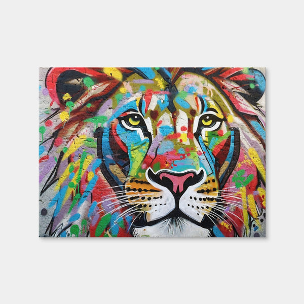 Lion Graffiti Wall Art — Canvas Wrap Format preview