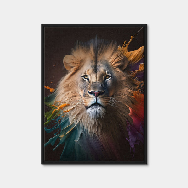 Lion Portrait Wall Art — Framed Canvas Format preview