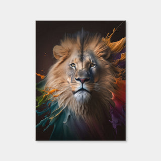 AUTO-MOCKUP WHITE | Lion Portrait | 1 Piece | Gallery Wrap Canvas | group=3x4