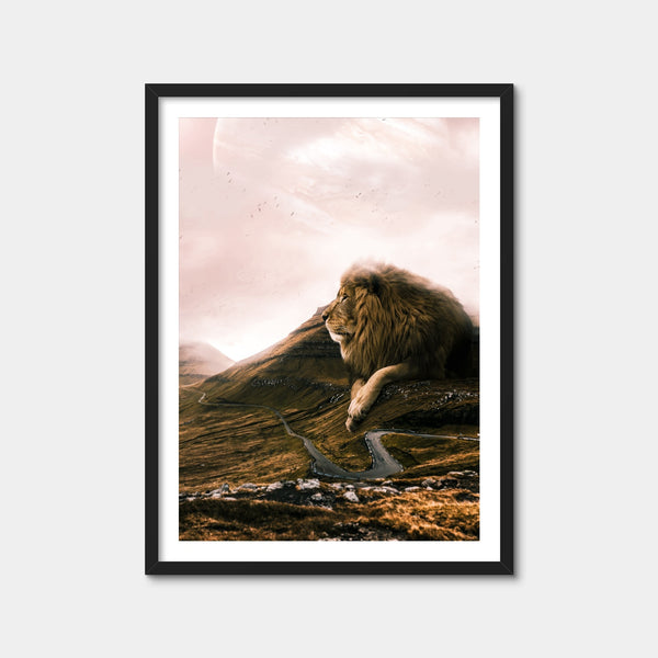 Lion Road Wall Art — Framed Print Format preview