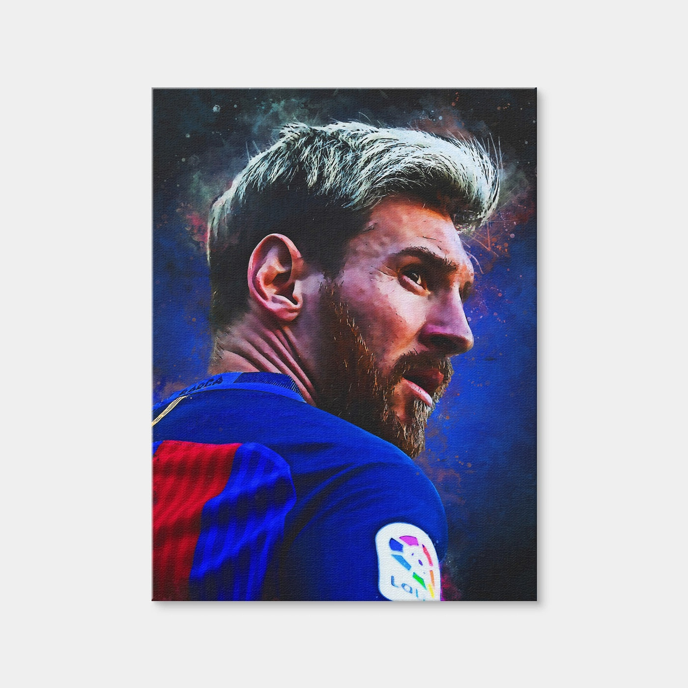 AUTO-MOCKUP WHITE | Lionel Messi Painting | 1 Piece | Gallery Wrap Canvas | group=3x4
