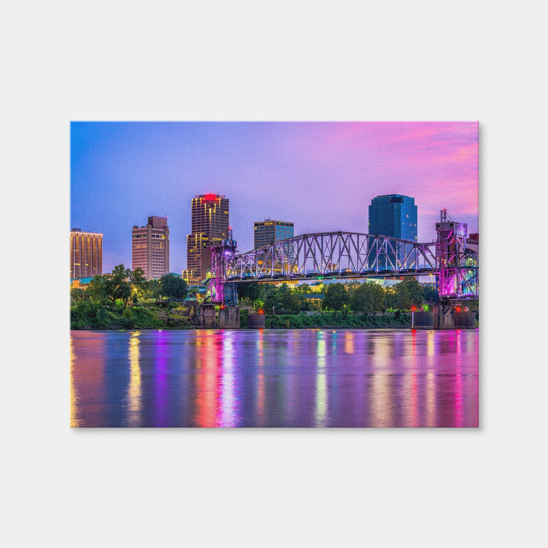 AUTO-MOCKUP WHITE | Little Rock Skyline | 1 Piece | Gallery Wrap Canvas | group=4x3