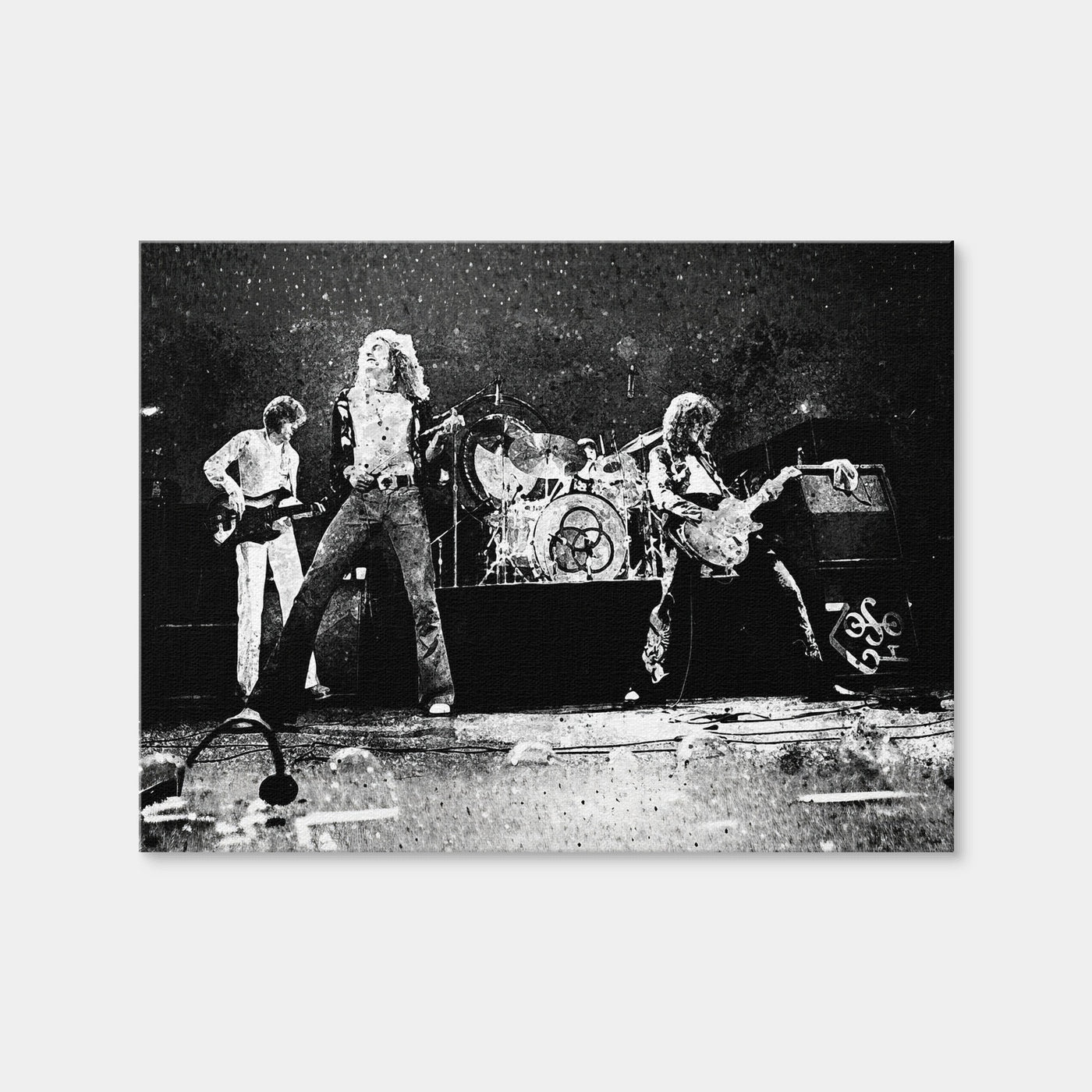 AUTO-MOCKUP WHITE | Live Led Zeppelin Grayscale | 1 Piece | Gallery Wrap Canvas | group=4x3