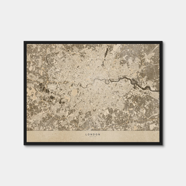 London Map 1 Wall Art — Framed Canvas Format preview