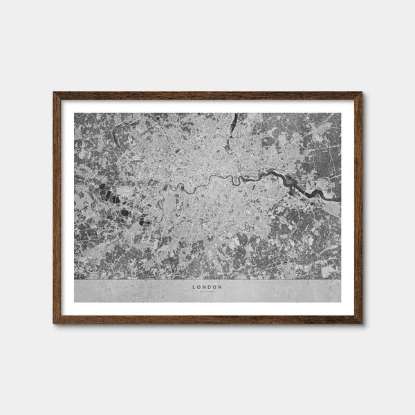 London Map 2 Wall Art — Framed Print Format preview