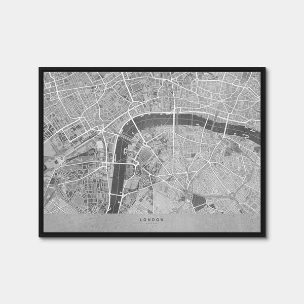 London Map 4 Wall Art — Framed Canvas Format preview