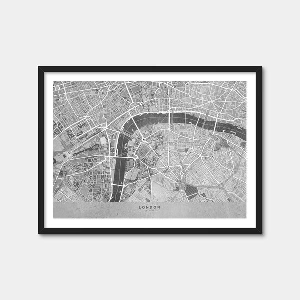 London Map 4 Wall Art — Framed Print Format preview