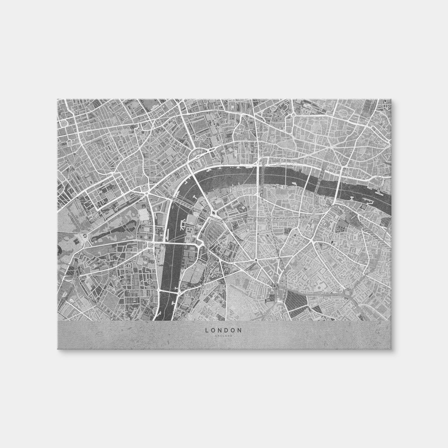 AUTO-MOCKUP WHITE | London Map 4 | 1 Piece | Gallery Wrap | group=4x3
