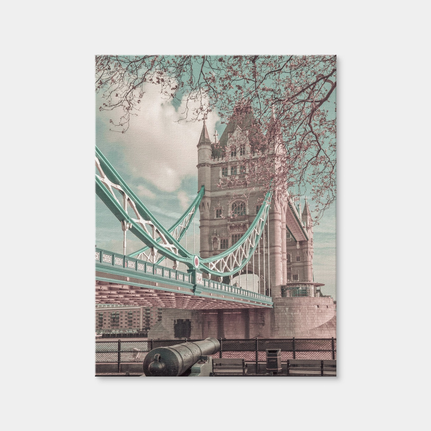 AUTO-MOCKUP WHITE | London Tower Bridge in Detail | 1 Piece | Gallery Wrap Canvas | group=3x4