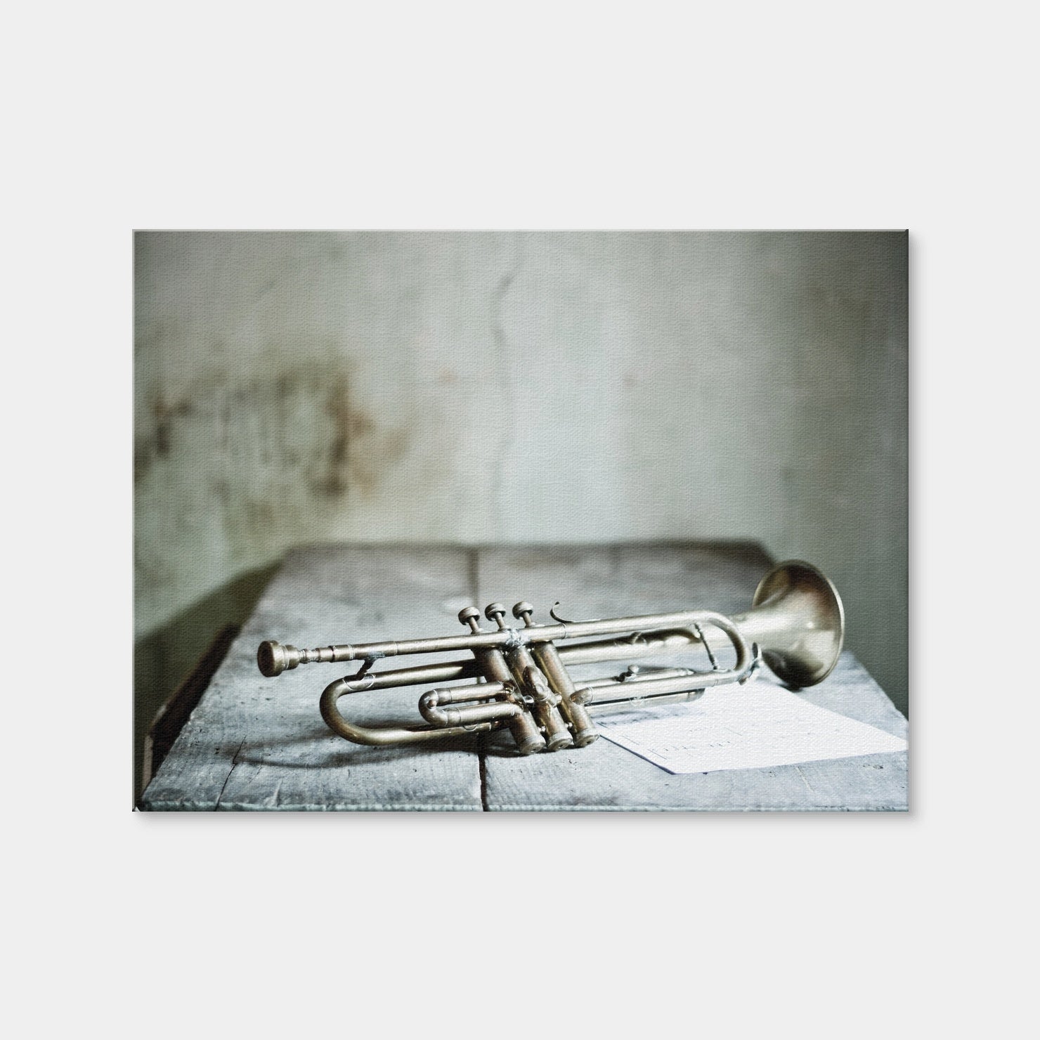 AUTO-MOCKUP WHITE | Lone Jazz Trumpet | 1 Piece | Gallery Wrap Canvas | group=4x3