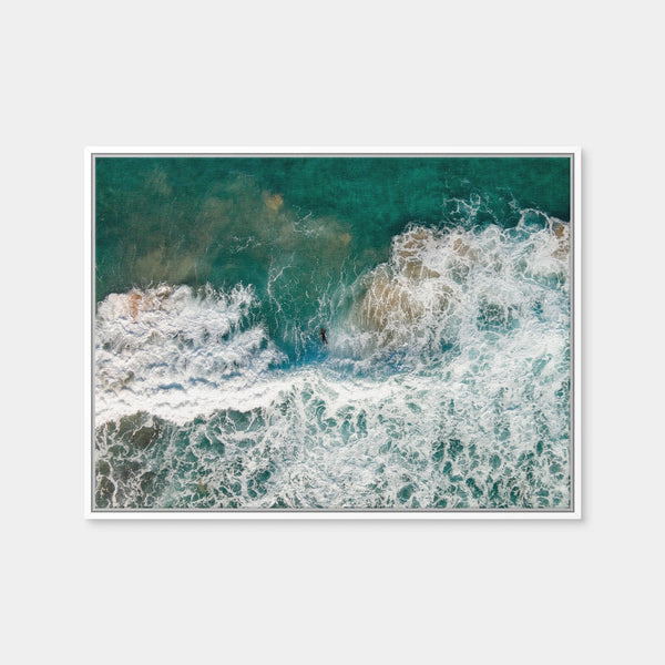 Lone Surfer Wall Art — Framed Canvas Format preview